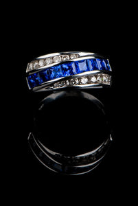 Sapphire and Diamond Women's Ring SR-603