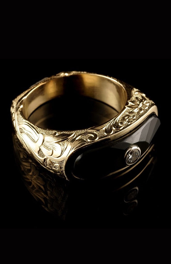 Black Jade Diamond Women's Ring BJR-601
