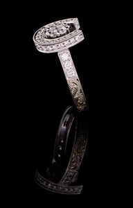Diamond Horse Shoe Ring DR-625