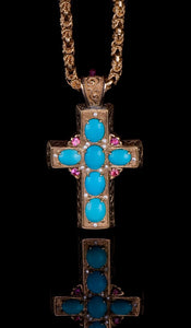 Turquoise and Sapphire Cross TN-400