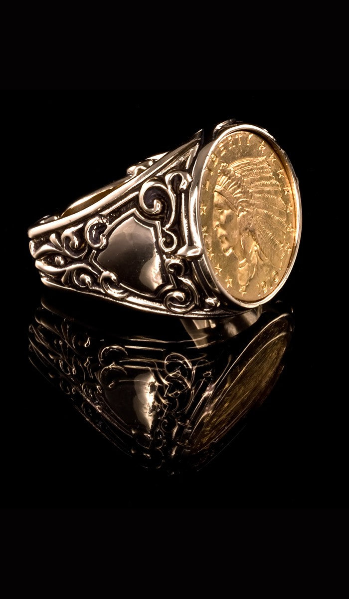 1910 Indian Head Coin Ring CR-603