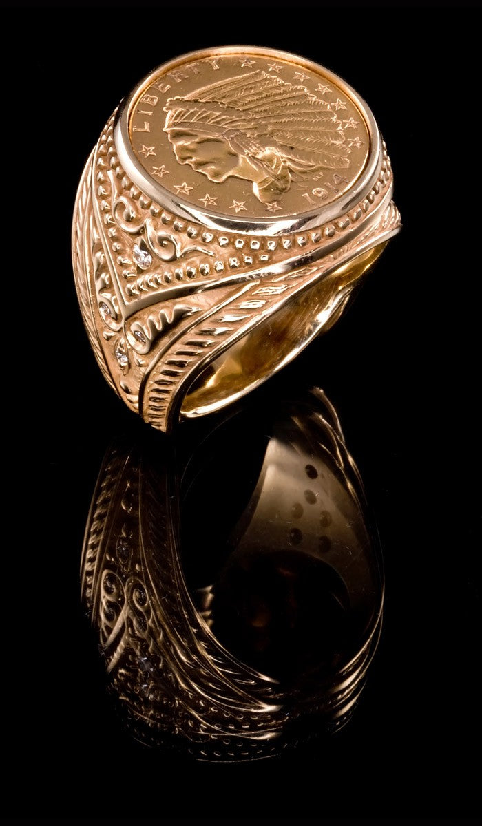 1914 Indian Head Coin Ring CR-604 – J Chapa Hernandez Jewelers