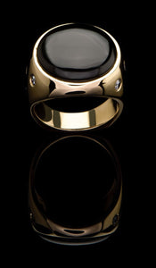 Black Jade Cabochon Ring BJR-607
