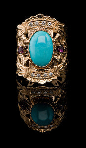Antique style Turquoise Ring TR-605
