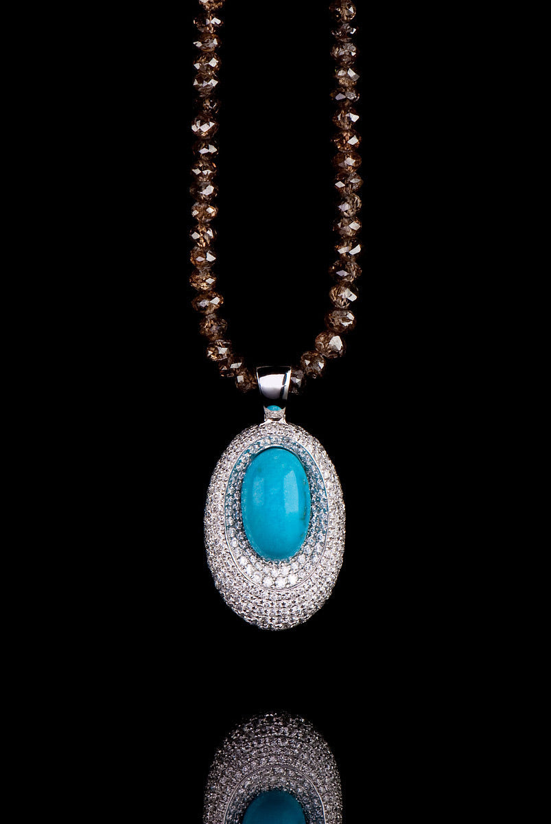 Turquoise and Diamond Necklace TN-401