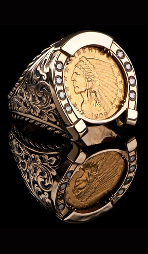 1909 Indian Head Horse Shoe Ring CR-601