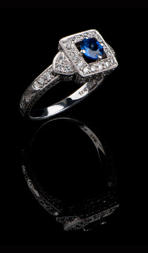 Cornflower Blue Sapphire Ring SR-608